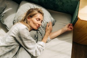 young,caucasian,woman,is,sleeping.,the,concept,of,a,healthy